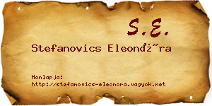 Stefanovics Eleonóra névjegykártya